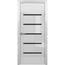 Дверь межкомнатная ALBERO Мегаполис GL ВЕНА GL Белый глянец, стекло черное Дверь межкомнатная ALBERO Мегаполис GL ВЕНА GL Белый глянец, стекло черное